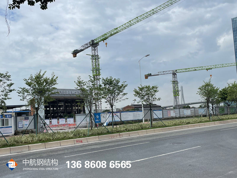 东莞虎门钢结构施工现场
